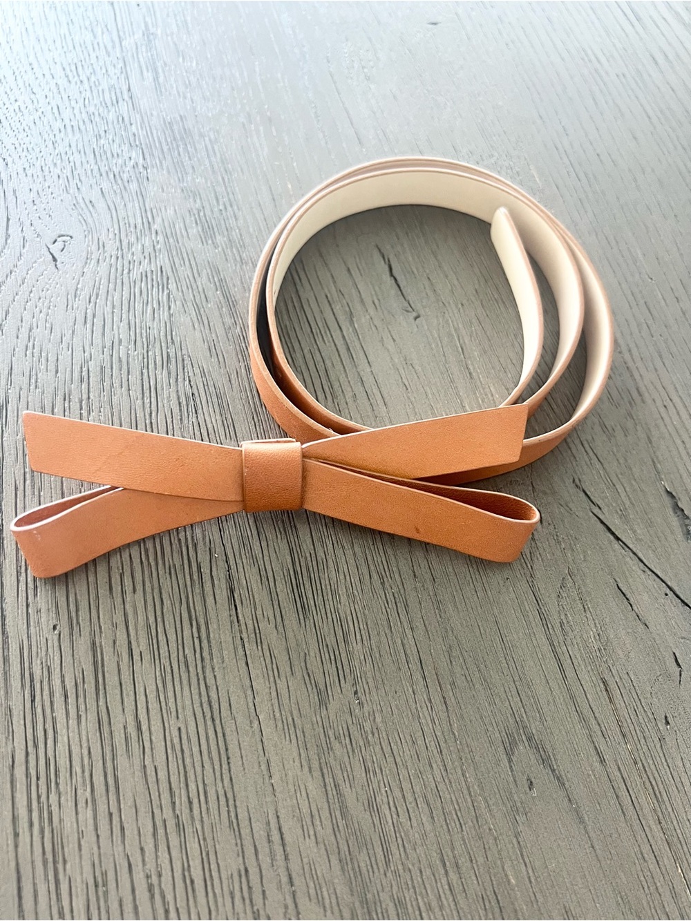 Kate Spade Leather Bow Belt, Tan, Size S